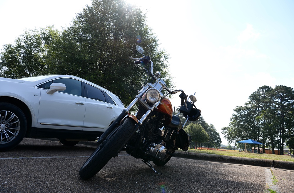 Motorcycle safety course available at Columbus AFB, opportunity to become a trainer