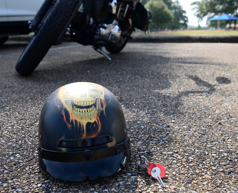 Motorcycle safety course available at Columbus AFB, opportunity to become a trainer