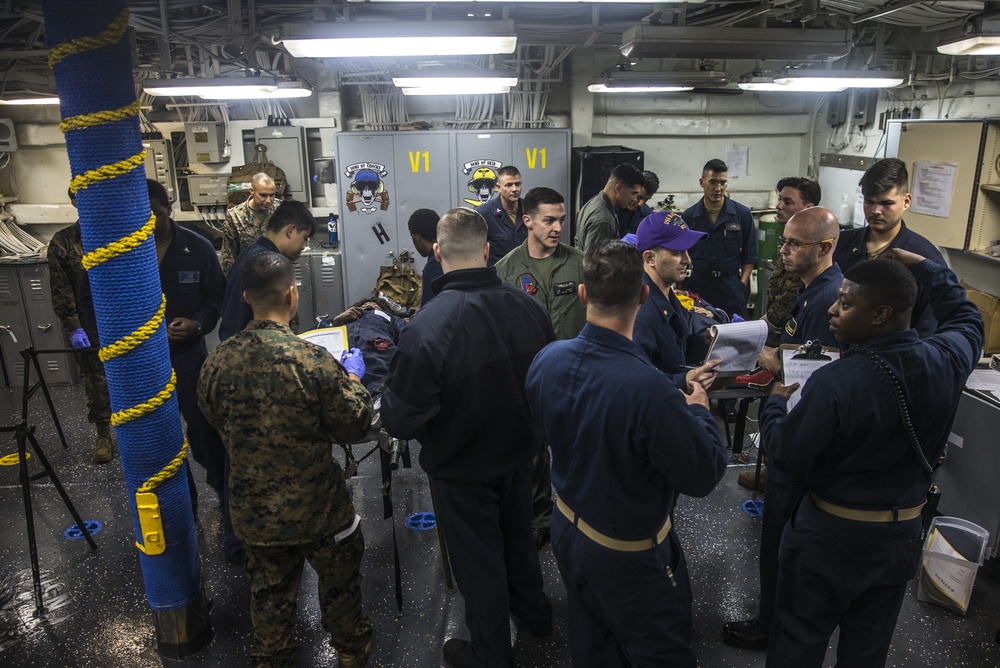 26th MEU conducts mass casualty drill while underway