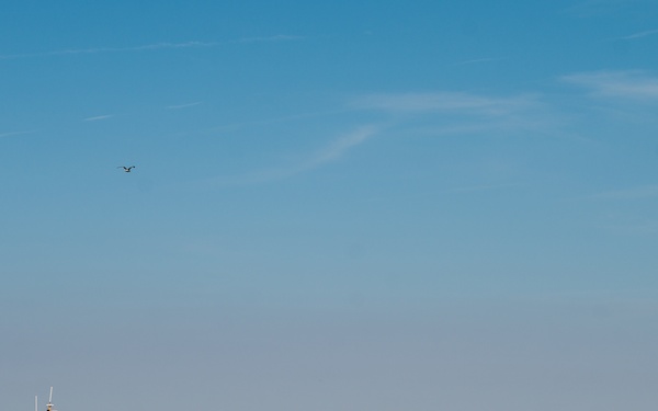 F-35 Demo Team pilot flies over the San Francisco Bay