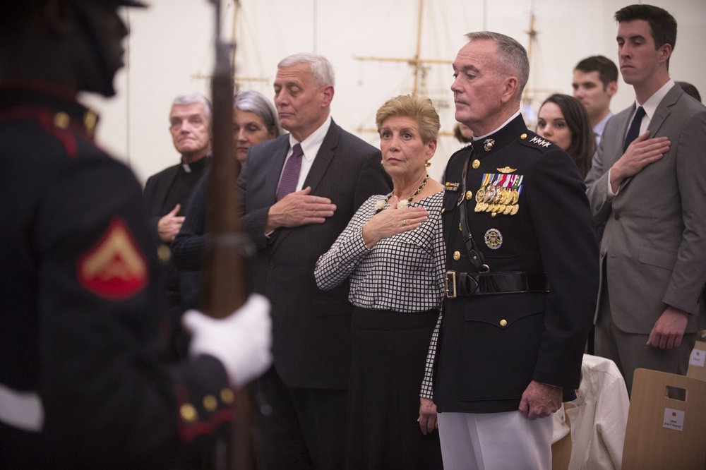 Former Chairman of the Joint Chiefs Retires Across from Old Ironsides
