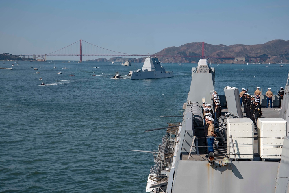 USS Somerset Participates In Parade Of Ships.
