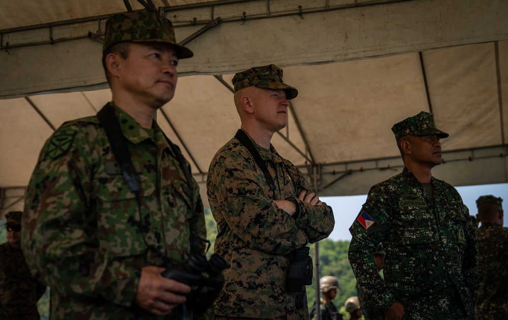 Philippine, Japanese, American AAVs transit from ship-to-shore during an amphibious exercise for KAMANDAG 3