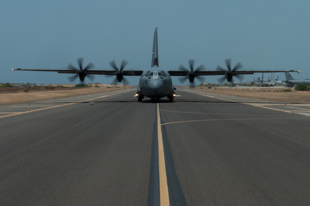 75th Expeditionary Airlift Squadron and 82nd Expeditionary Rescue Squadron HALO jump