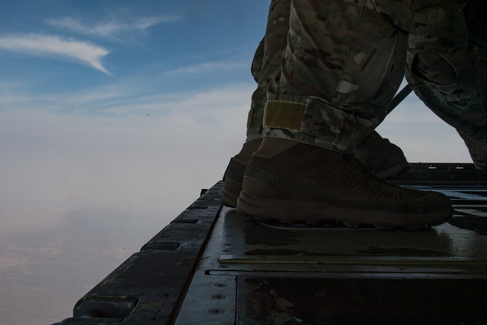 75th Expeditionary Airlift Squadron and 82nd Expeditionary Rescue Squadron HALO jump