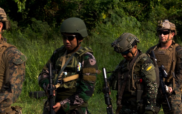 U.S. Marines and Philippine Marines shoot at the range during KAMAMDAG 3