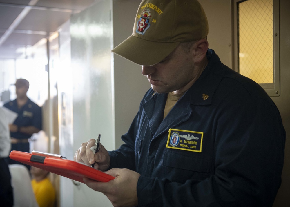 USNS Comfort Conducts Mass-Casualty Drill