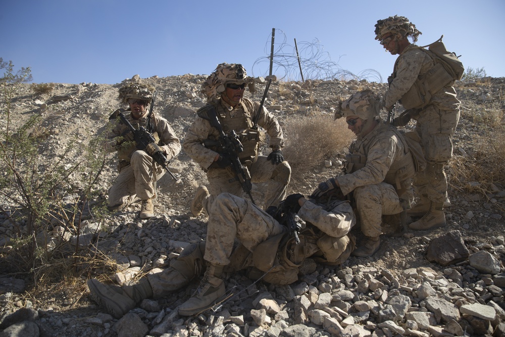 Marines of 1/6 operate as companies on Range 400