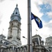 Navy Recruiting District Philadelphia Sailors raise a Navy flag, celebrating Navy’s 244th Birthday