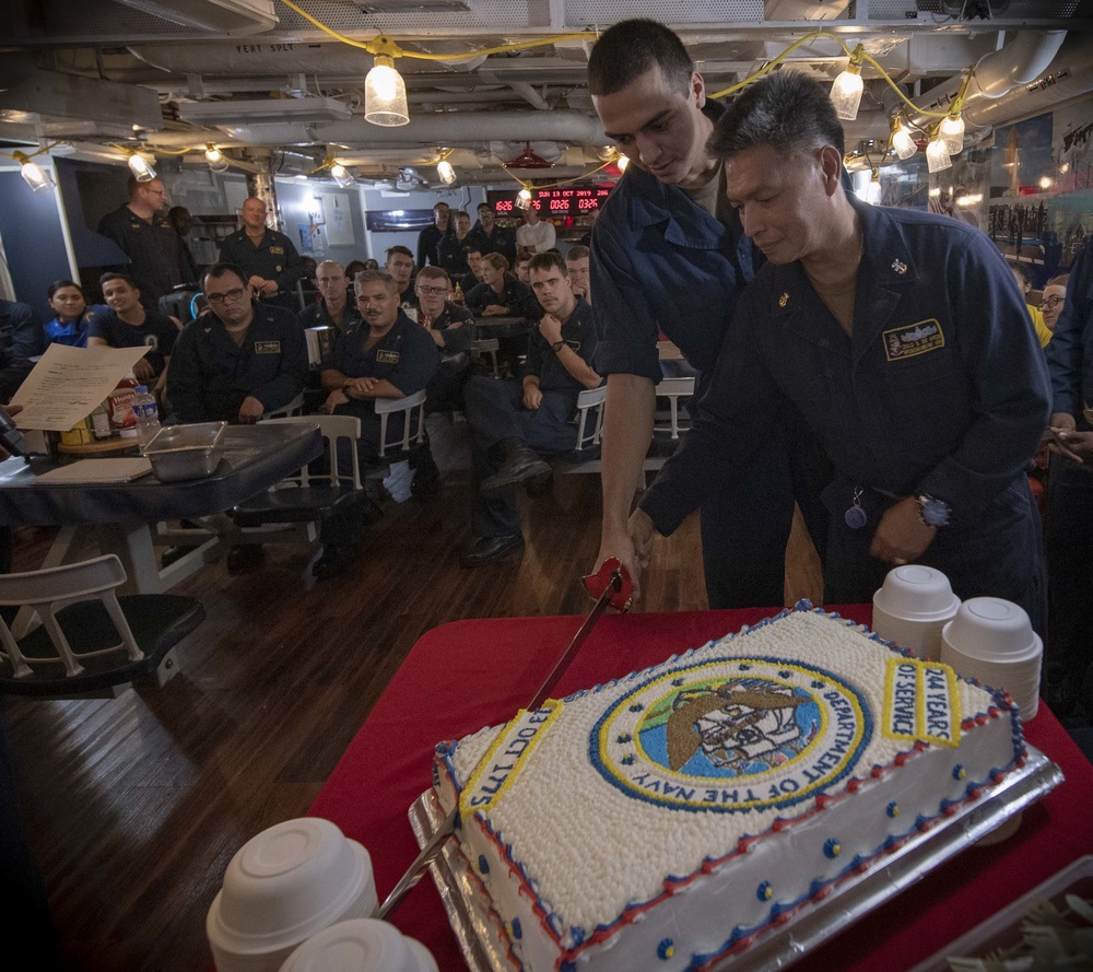 USS Chancellorsville 244th U.S. Navy Birthday Celebration