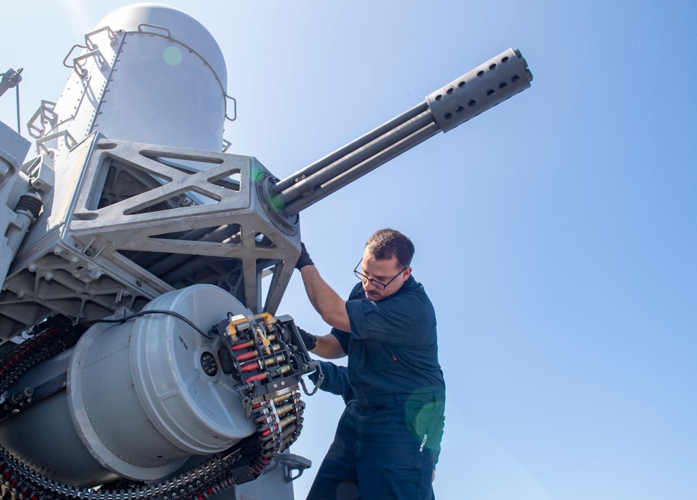 USS Wayne E. Meyer`s Close-in Weapon System October 2019