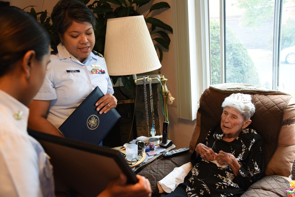Coast Guard SPAR Rosalen Becker celebrates her 100th birthday