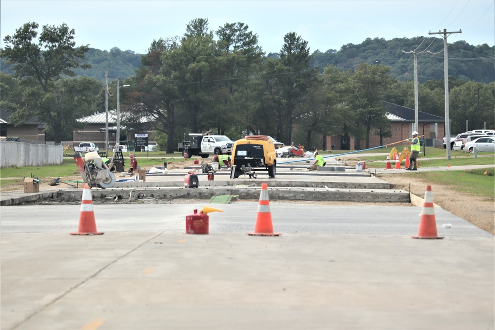Road repair work at Fort McCoy
