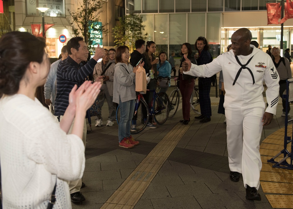 The U.S. 7th Fleet Band Live Performance at the Jiyugaoka Megami Festival