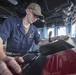 USS Antietam (CG 54) Sailor views monitor in ship’s bridge