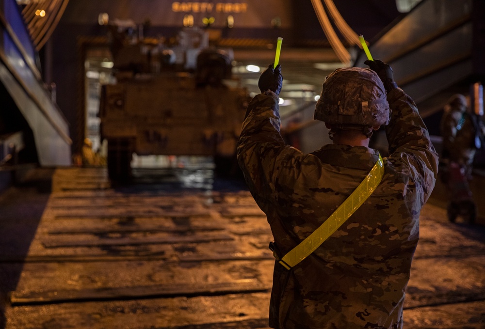 2-1 Cav. Div. and 598th Trans. demonstrate American grit and resolve during port operations along the North Sea