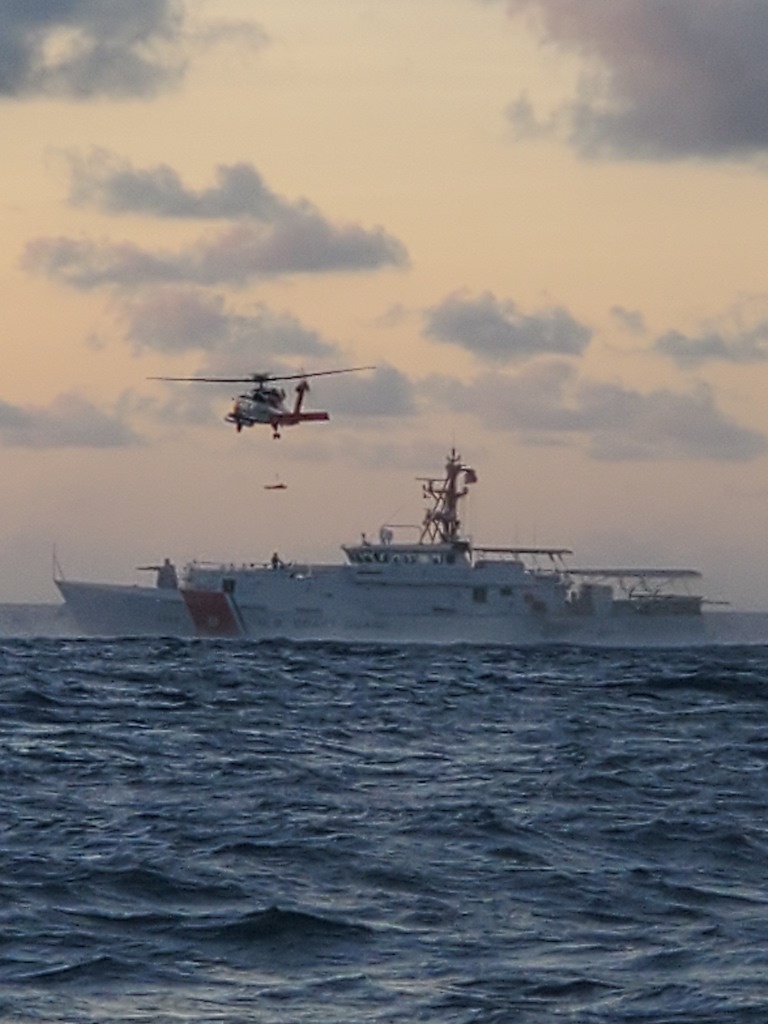 Coast Guard medevacs 2 men after boat collision 35 miles northwest of Dry Tortugas