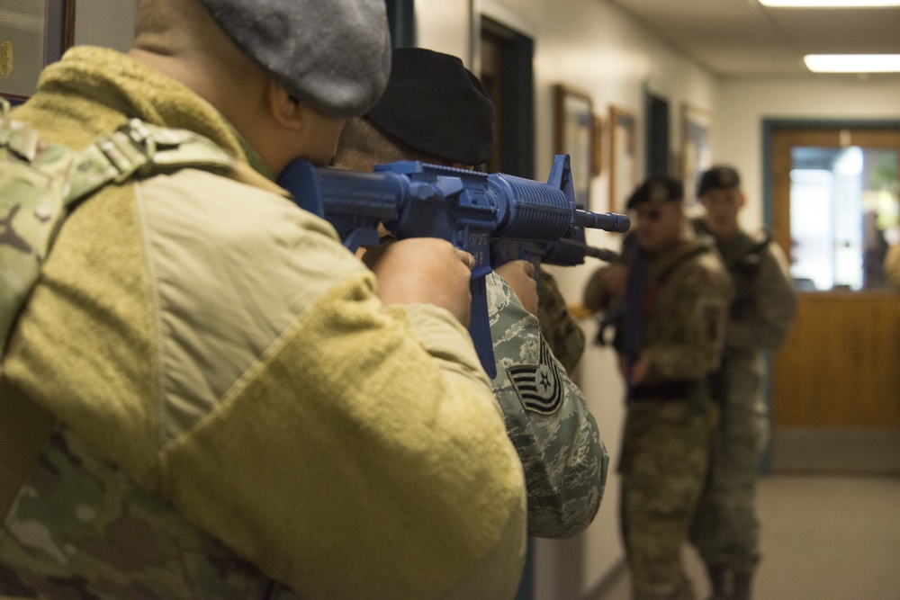 The exercise was set up to be as realistic as possible, providing the best possible training to members of Security Forces, Fire Department and other first responders.