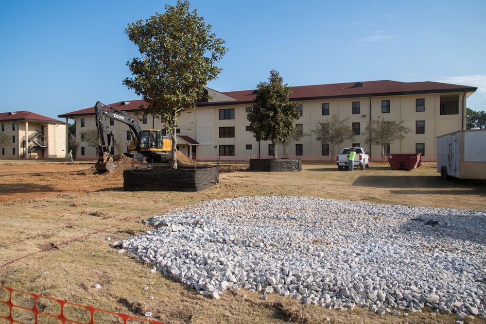 Construction begins on AFROTC drill pad