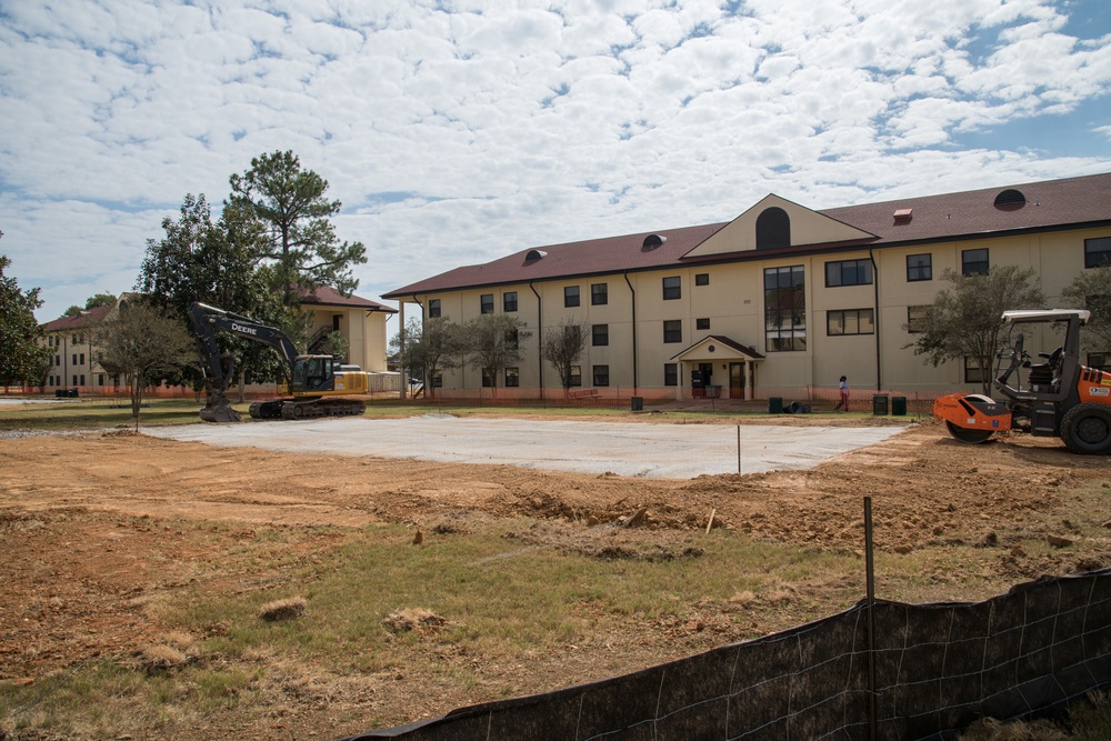 Ongoing AFROTC drill pad construction