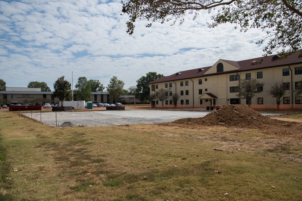Ongoing AFROTC drill pad construction