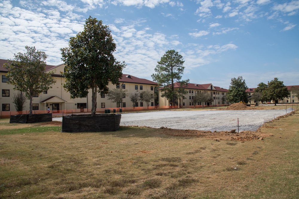 Ongoing AFROTC drill pad construction