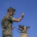 Military Police working dog handlers work on obedience training