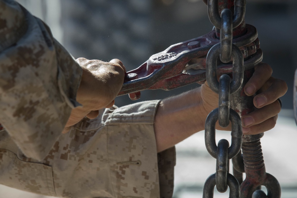 3/2 Marines Haul Heavy Equipment