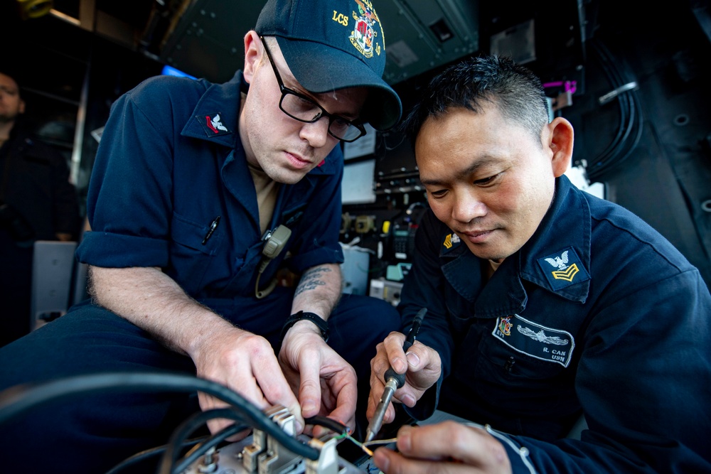 Gabrielle Giffords Electronics Technicians Repair Ship