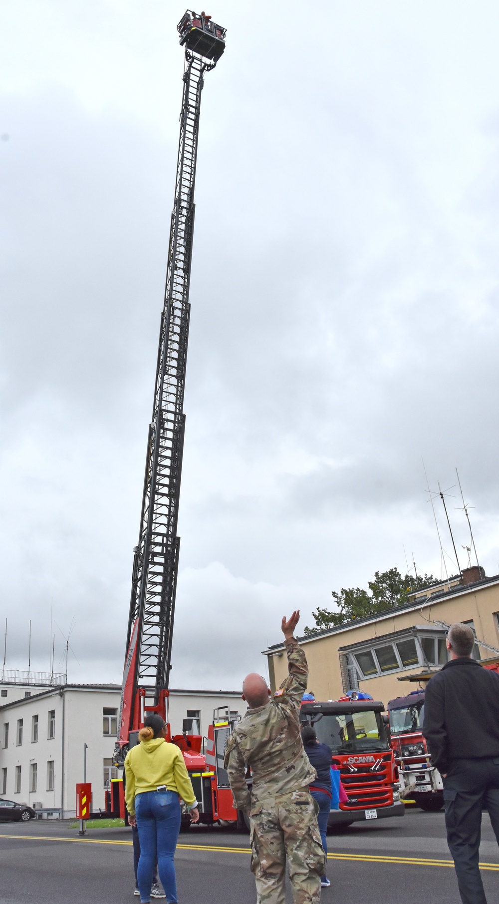 Middle school students visit police and fire stations