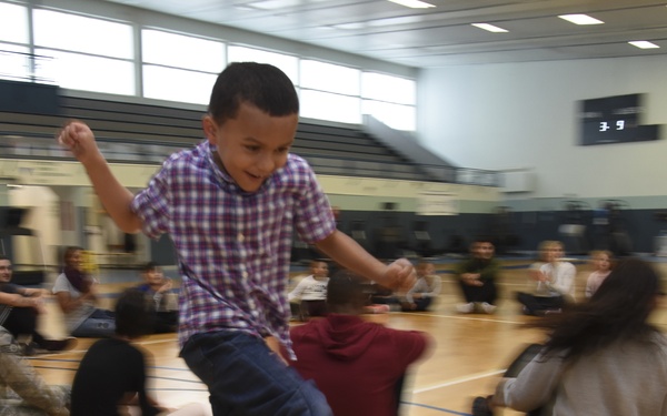 Military members get active with special needs children