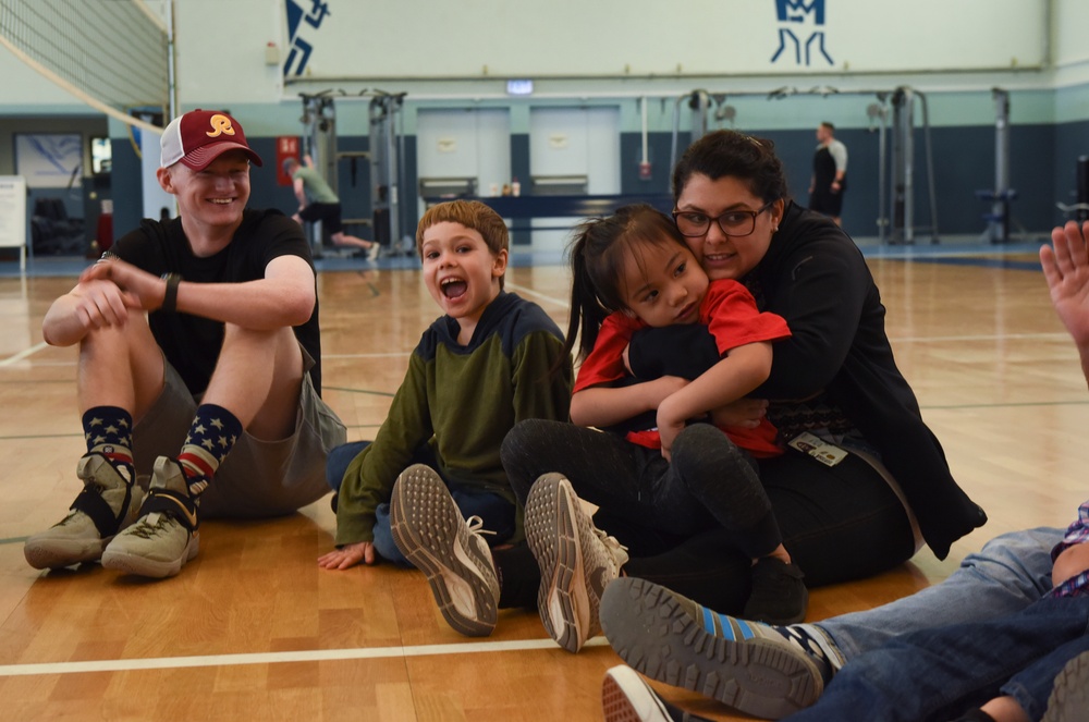 Military members get active with special needs children