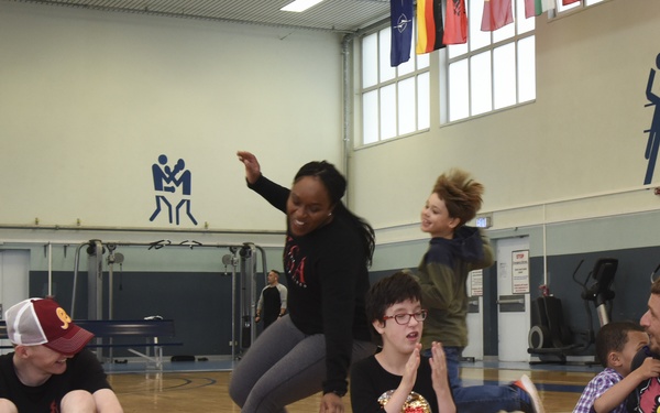Military members get active with special needs children