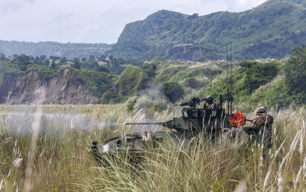 US, Philippine LAVs provide support by fire during FINEX for KAMANDAG 3
