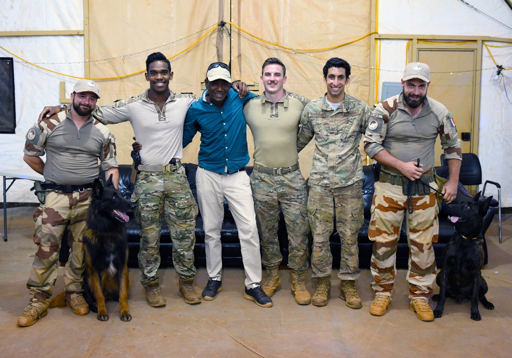 U.S. EOD assists French Forces with MWD detection training