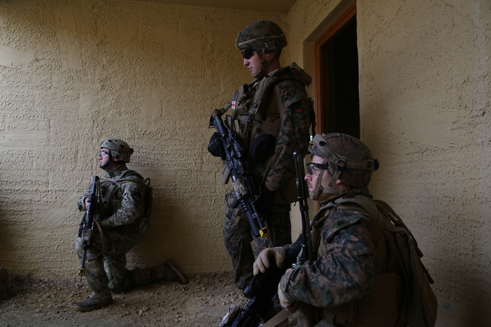 U.S. Marines attend a mission brief