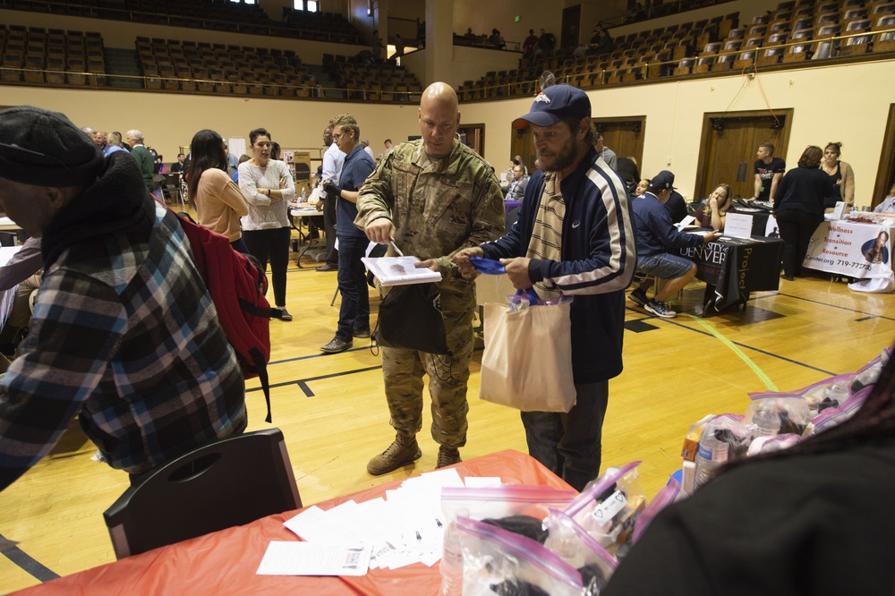 Schriever Airmen help homeless military veterans