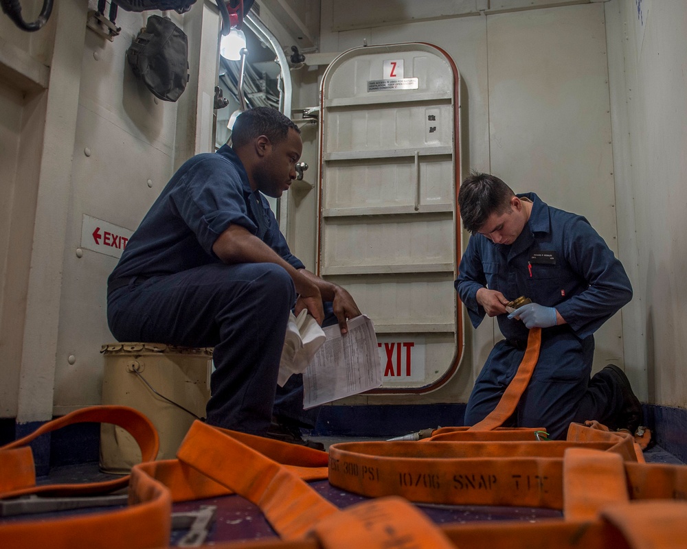 GHWB Sailors Perform Maintenance