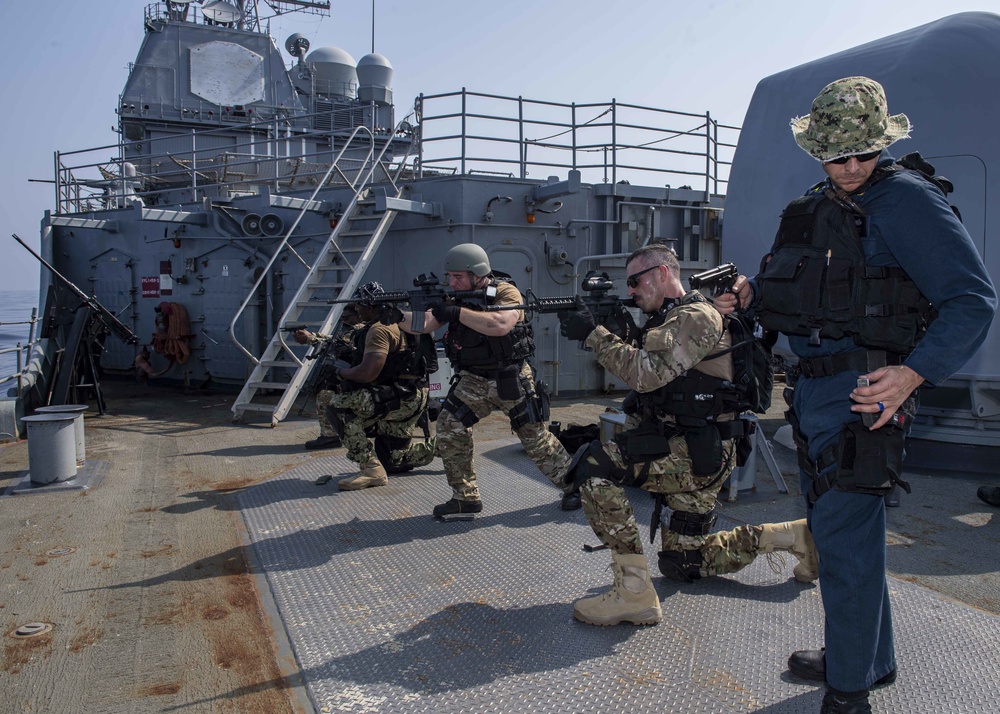 USS Normandy VBSS Team Conduct Reload Drills