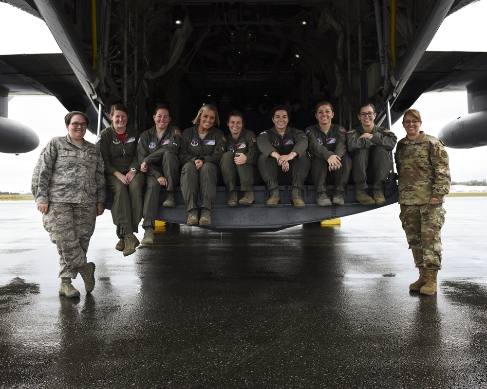 All-female C-130H crew participates in international air show