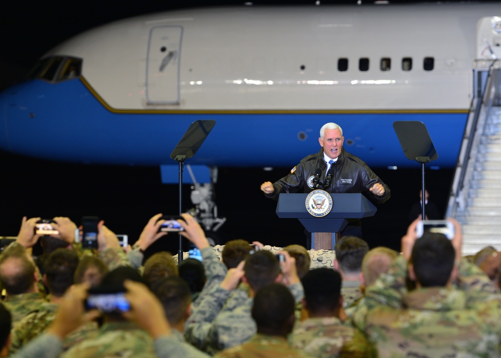 Vice President Pence meets Ramstein Airmen