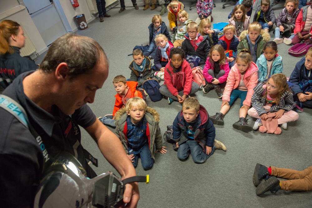 Fire Prevention Week Belgian Children visit Chièvres AB Fire Station