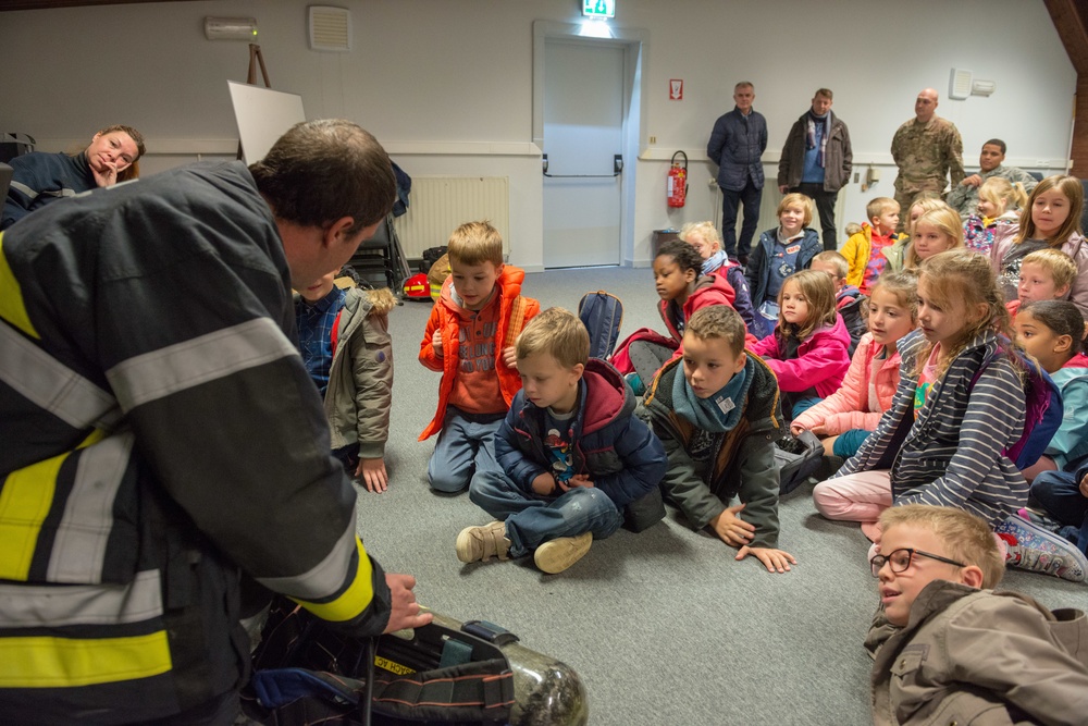 Fire Prevention Week Belgian Children visit Chièvres AB Fire Station