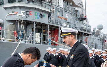 USS Pioneer arrives in Uki City, Kumamoto Prefecture, Japan