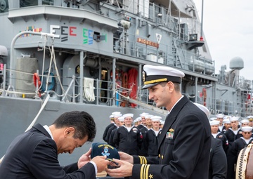 USS Pioneer arrives in Uki City, Kumamoto Prefecture, Japan