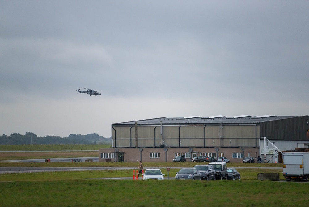 British Helicopters use Chièvres Air Base as refueling point