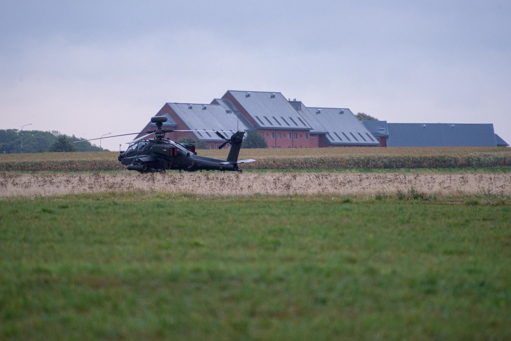 British Helicopters use Chièvres Air Base as refueling point