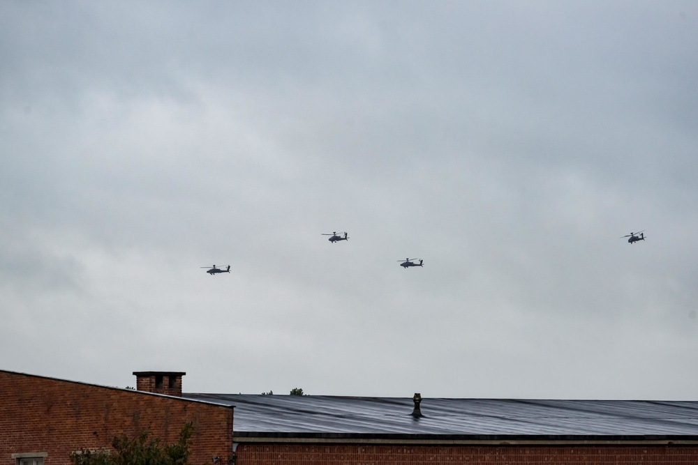 British Helicopters use Chièvres Air Base as refueling point