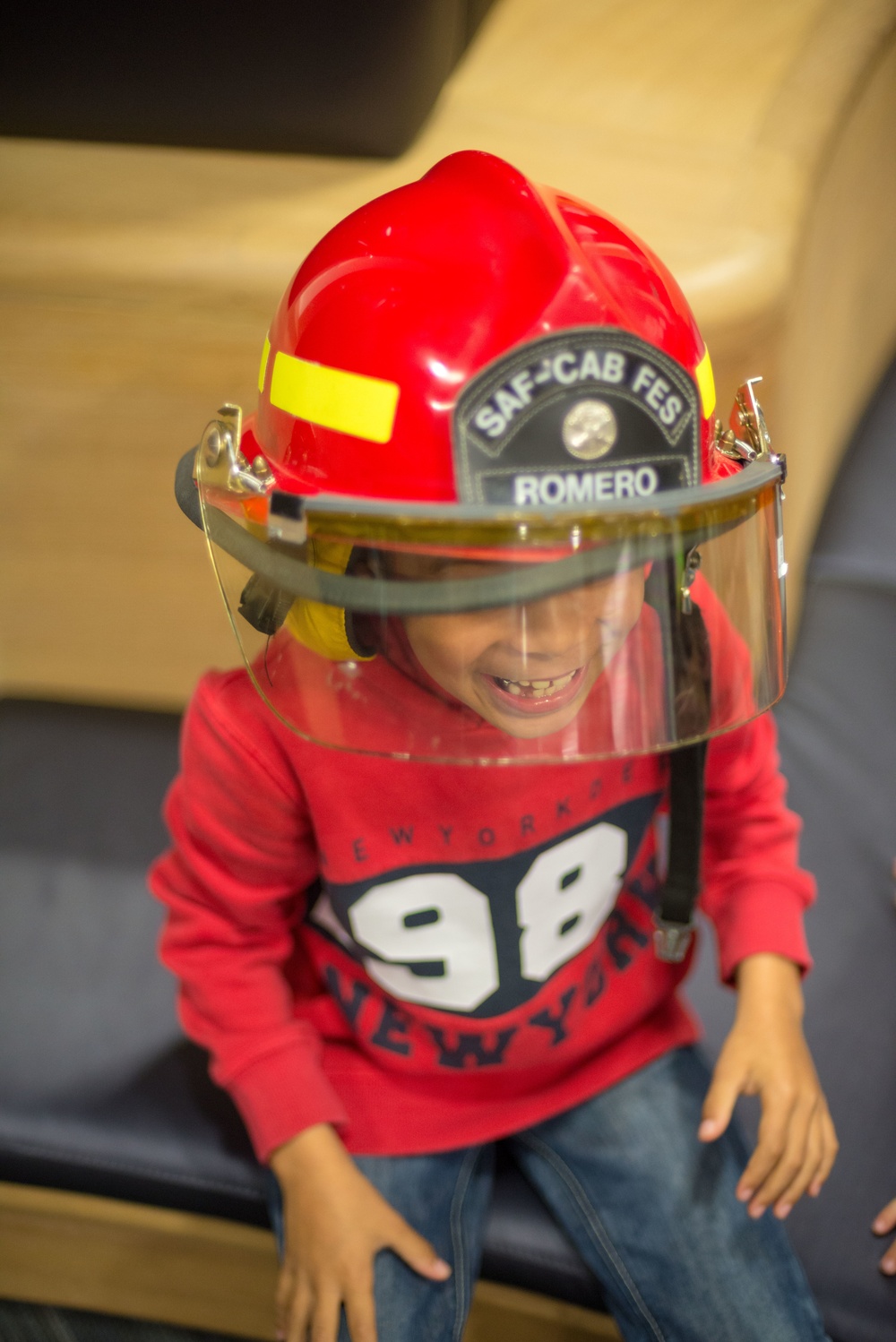 Firefighters visit SHAPE American School Firefighters visit SHAPE American School