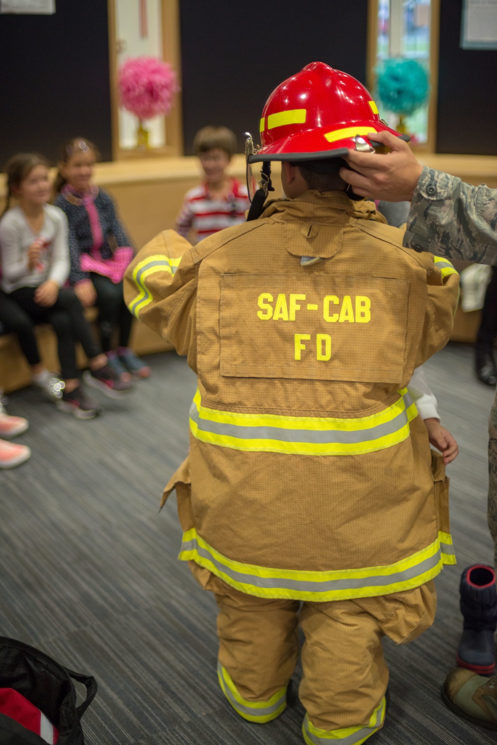 Firefighters visit SHAPE American School Firefighters visit SHAPE American School